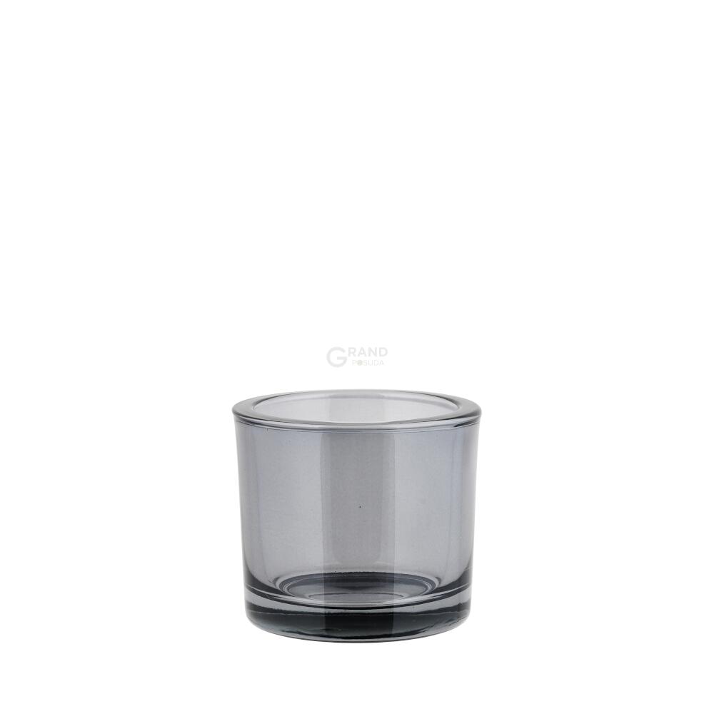Blomus Стеклянный подсвечник 9х8 см S Smoke Nero | https://grandposuda.com.ua