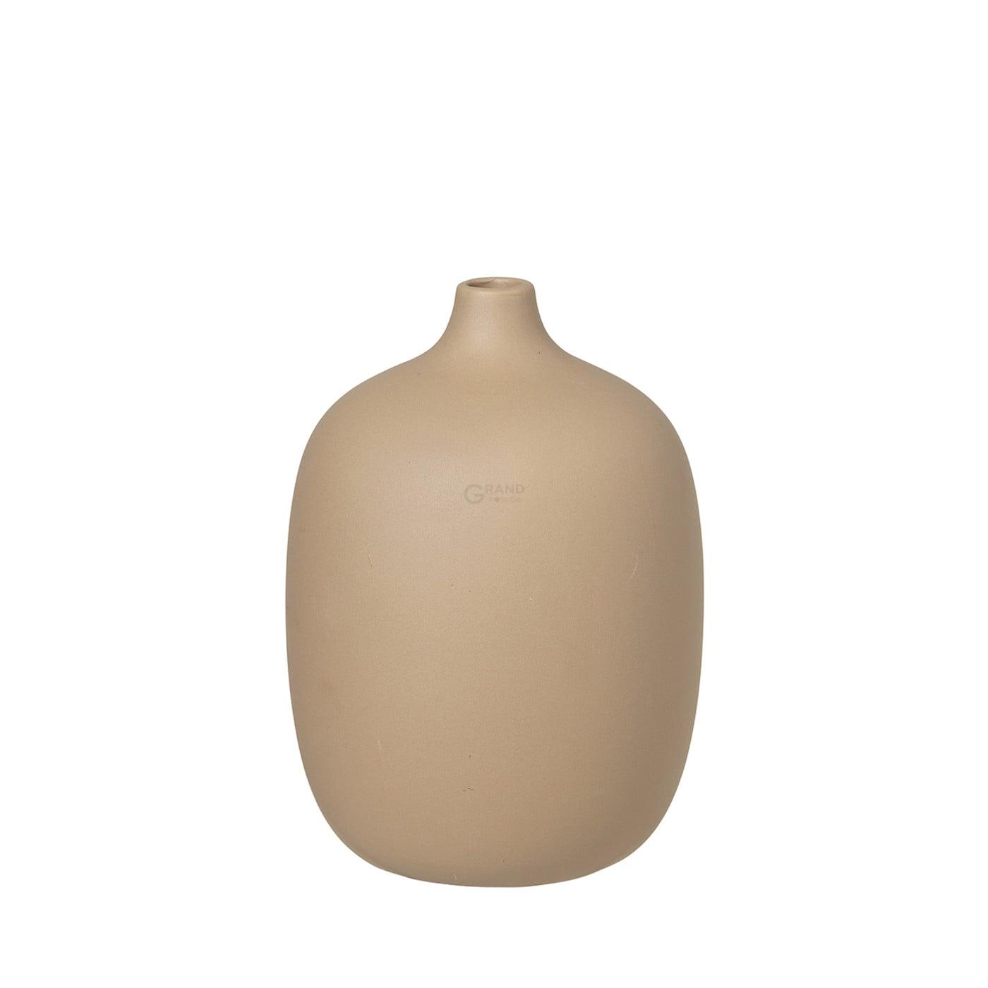 Blomus Ваза 18,5 см бежевая Ceola | https://grandposuda.com.ua