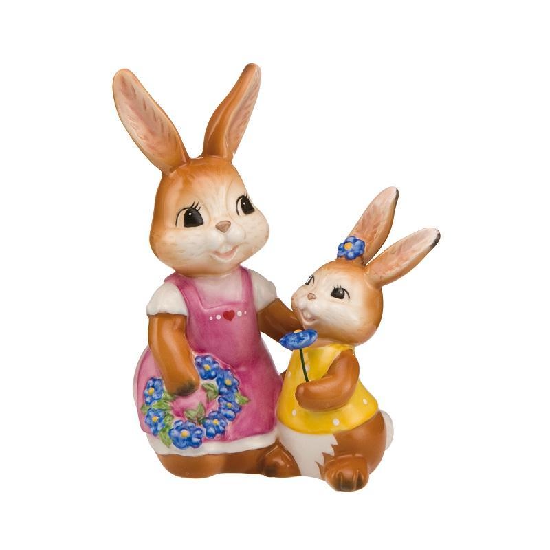 Goebel Фігурка Чудовий квітковий вінок Hasenfamilie | https://grandposuda.com.ua