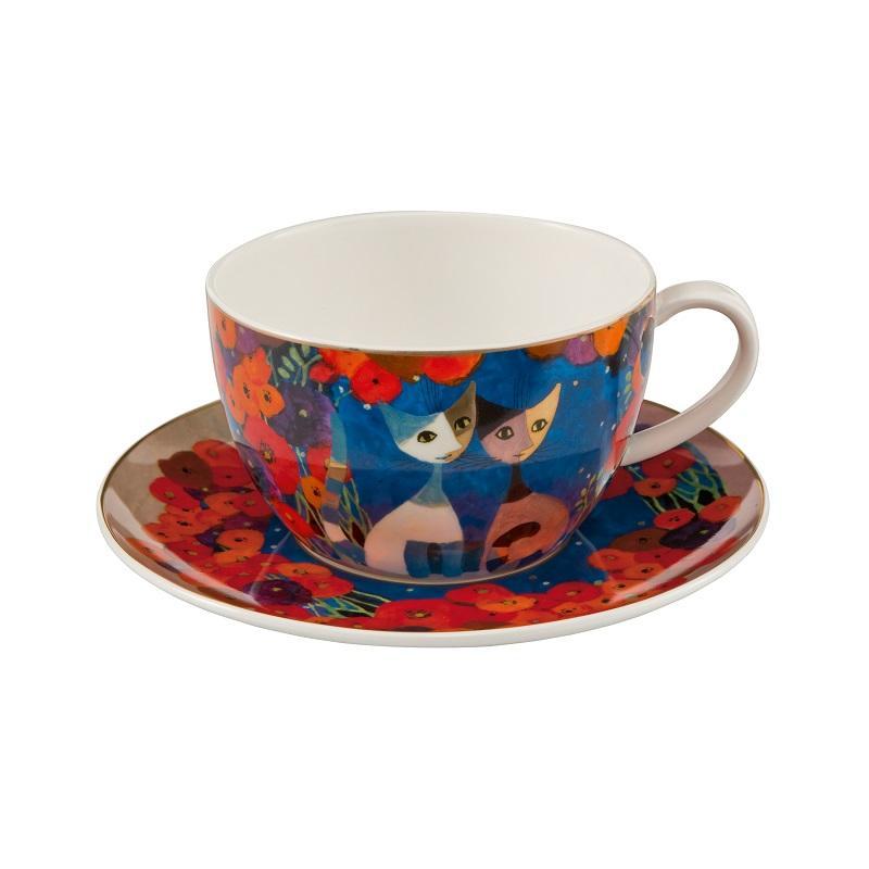 Goebel Чашка для чаю / капучино з блюдцем, 0,5 л,Rosina Wachtmeister Table Top | https://grandposuda.com.ua