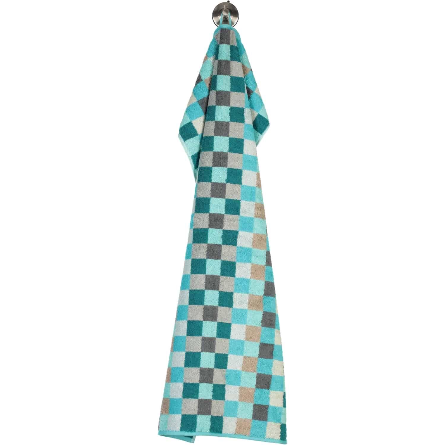 Рушник для рук 50 х 100 см Turquoise Karo Unique Cawo | https://grandposuda.com.ua