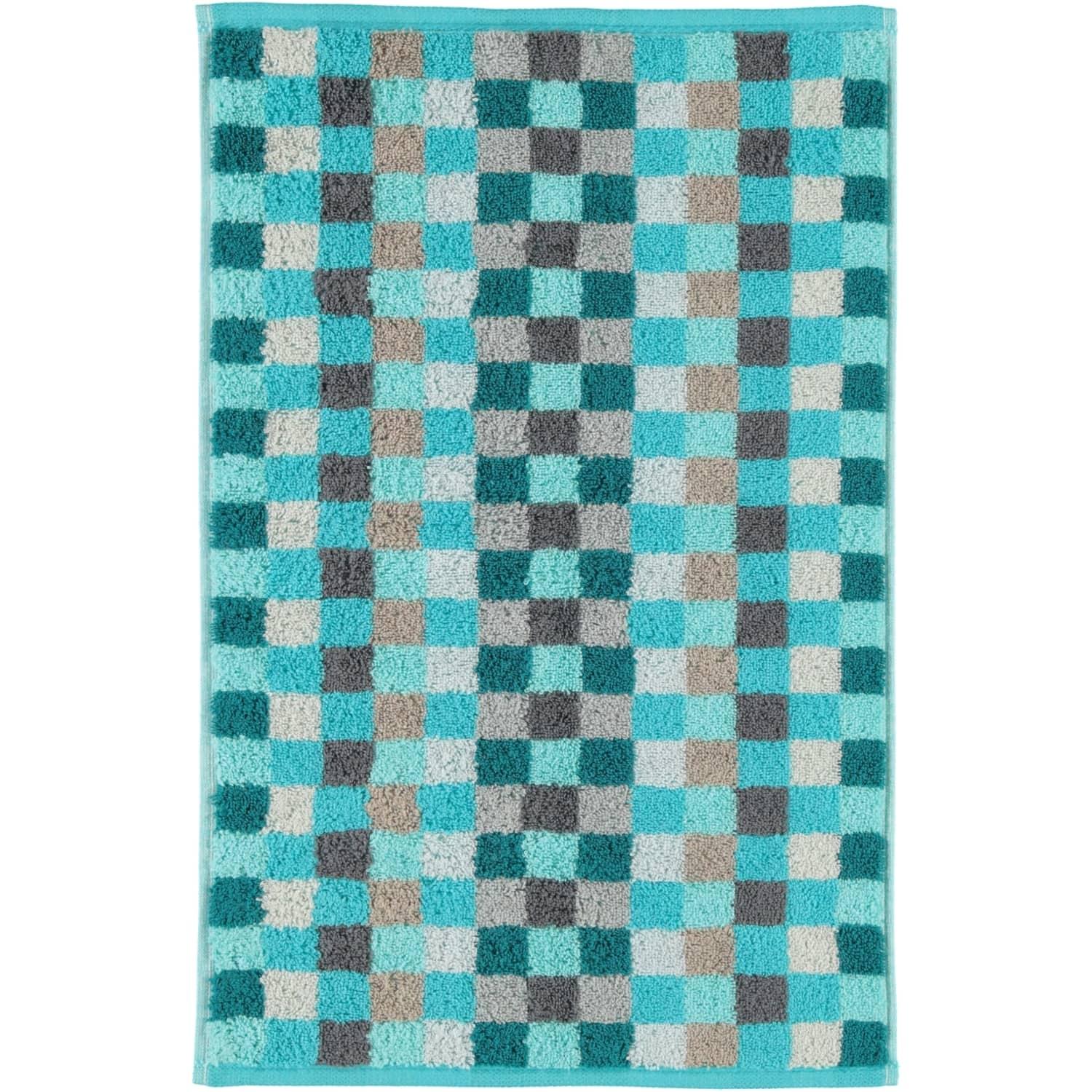 Рушник гостьовий 30 х 50 см Turquoise Karo Unique Cawo | https://grandposuda.com.ua