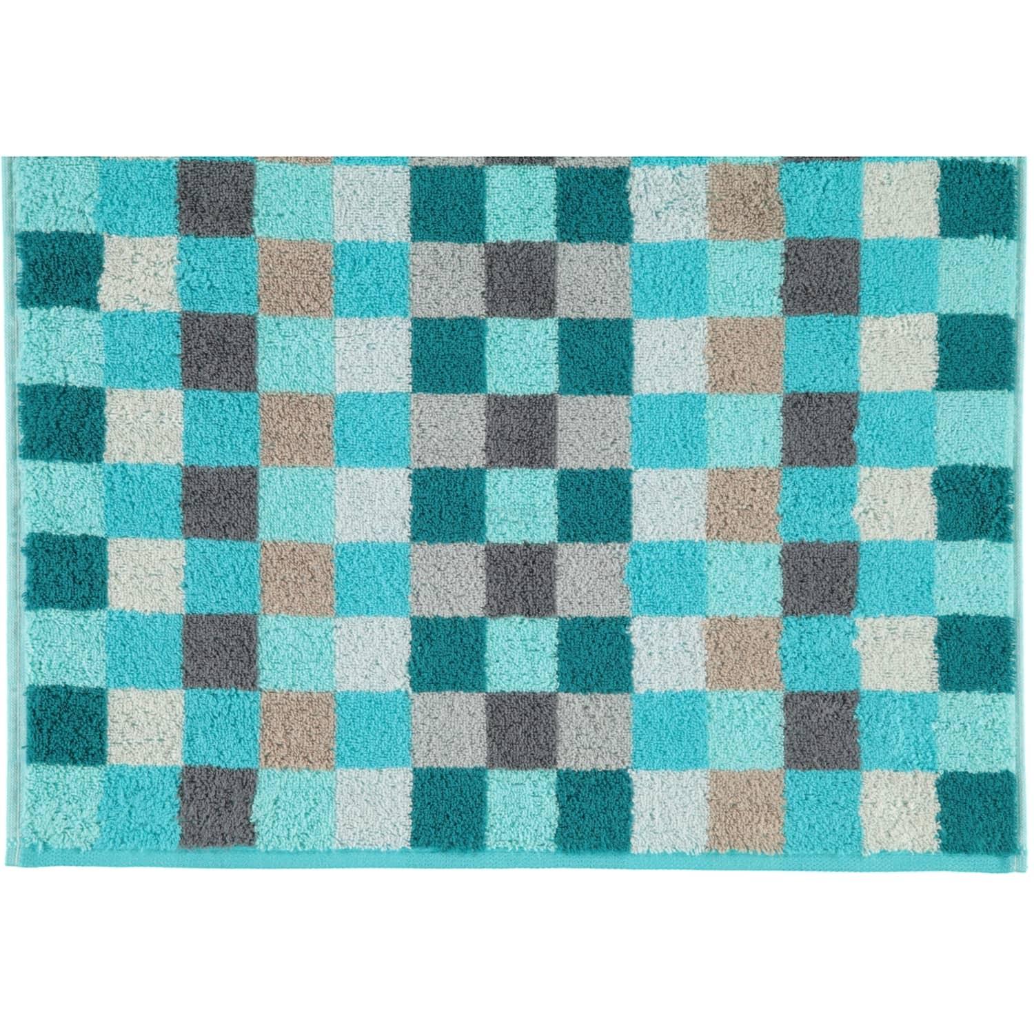Полотенце 30 х 30 см Turquoise Karo Unique Cawo | https://grandposuda.com.ua