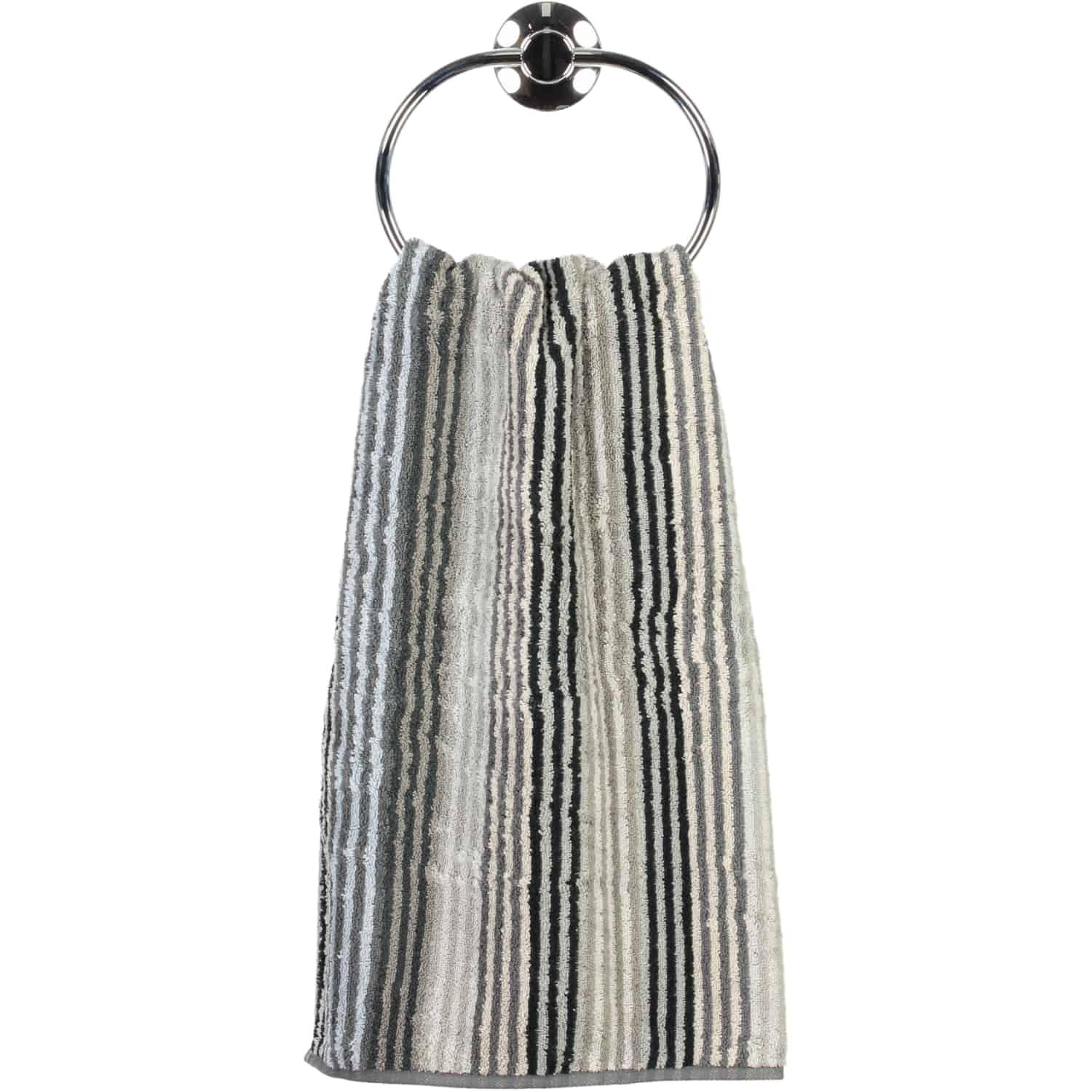 Рушник для рук 50 х 100 см Anthrazit Stripes Unique Cawo | https://grandposuda.com.ua