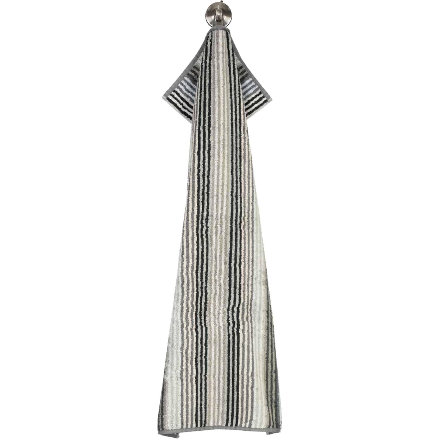 Рушник для рук 50 х 100 см Anthrazit Stripes Unique Cawo | https://grandposuda.com.ua