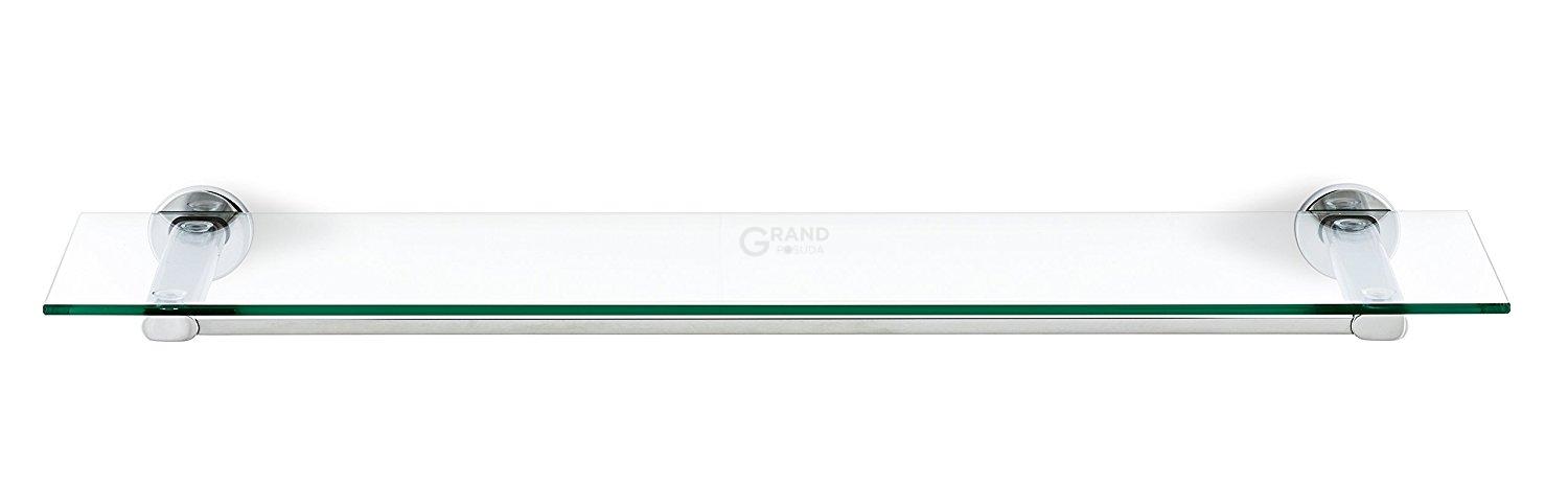 Blomus Полка для ванной стеклянная настенная глянцевая 76 см Areo | https://grandposuda.com.ua