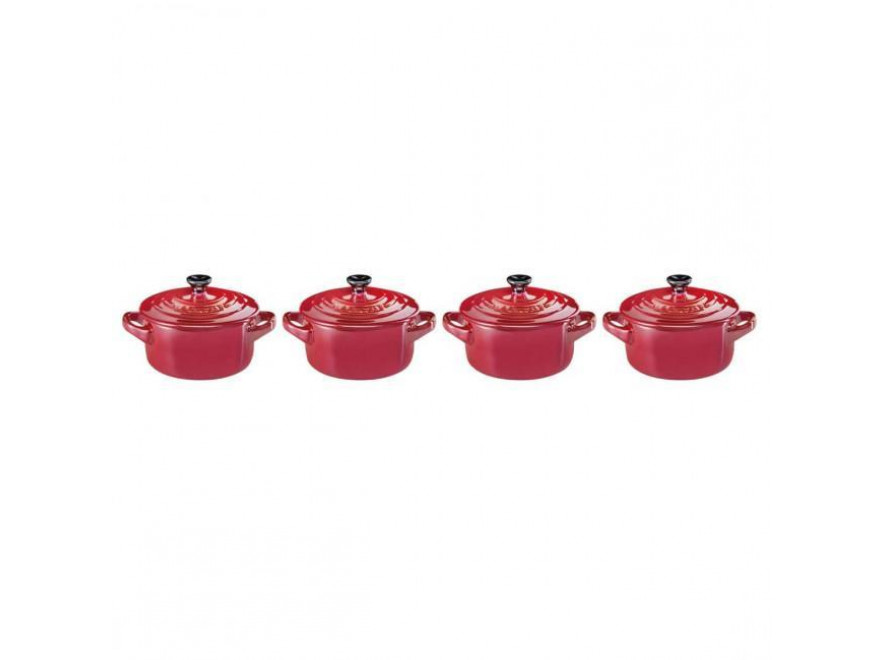 Le Creuset Набор мини-кастрюль, 6 предметов, Metallic Kirschrot | https://grandposuda.com.ua