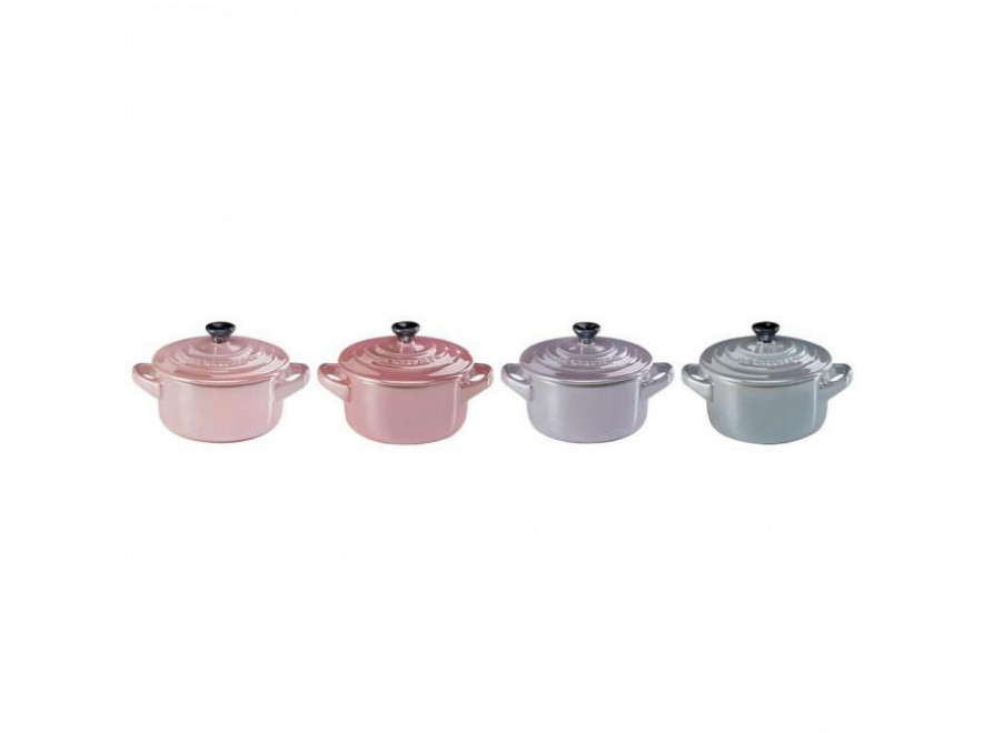 Le Creuset Набор мини-кастрюль, 6 предметов, Metallic Rose | https://grandposuda.com.ua