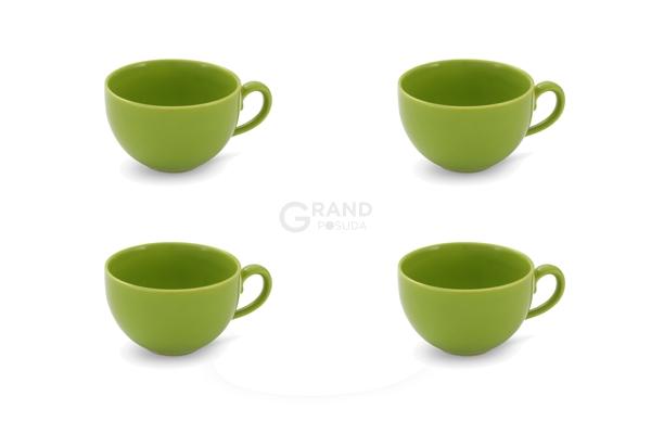 Friesland Набор чашек для кофе 0,24 л, 4 предмета, лаймовый Happymix | https://grandposuda.com.ua