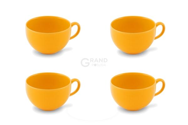 Friesland Набор чашек для кофе 0,24 л, 4 предмета, желтый Happymix | https://grandposuda.com.ua