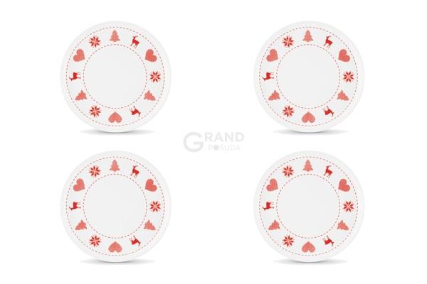 Friesland Набор тарелок для завтрака 19 см, 4 предмета Happymix | https://grandposuda.com.ua