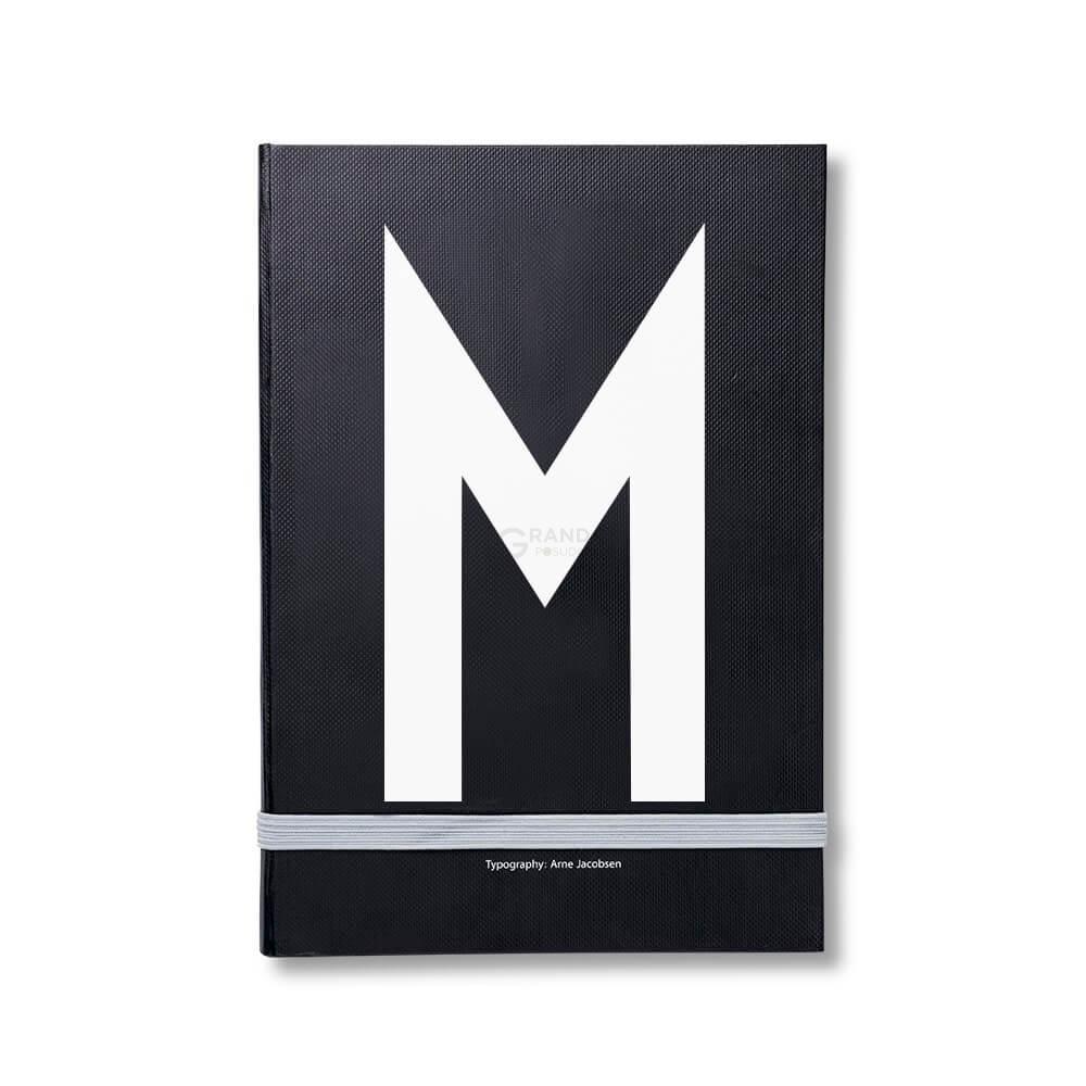 Design Letters Блокнот M 21,5 x 1,5 x 14,8 см чорний AJ Personal Notizbuch A-Z | https://grandposuda.com.ua
