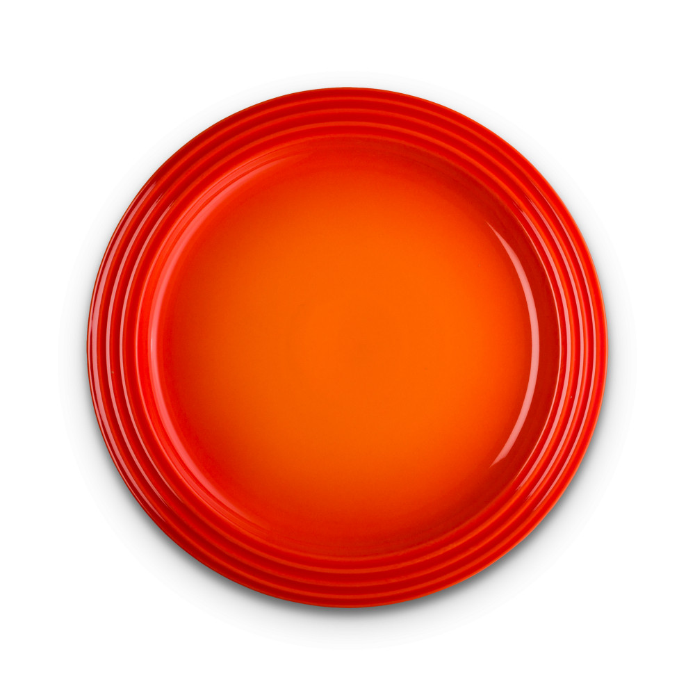 Le Creuset Тарілка для сніданку 21,8 см помаранчева Flame | https://grandposuda.com.ua