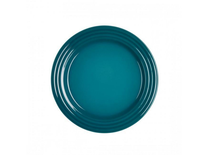 Le Creuset Тарілка для сніданку 21,8 см блакить Deep Teal | https://grandposuda.com.ua