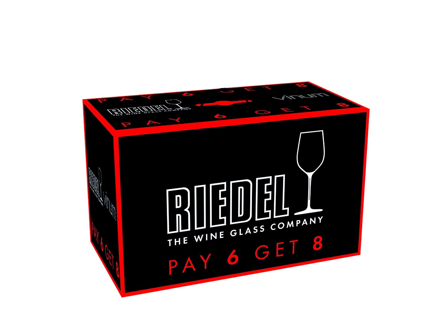 Riedel Набір келихів Bordeaux 610 мл, 6 шт + 2 в подарунок, кришталь, Vinum | https://grandposuda.com.ua