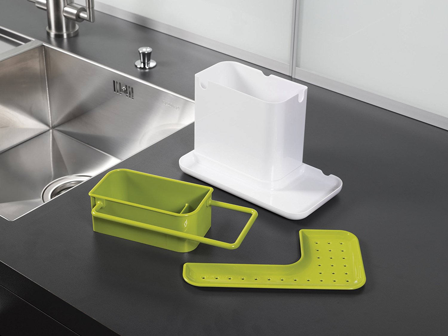 Joseph Joseph Органайзер для раковины бело-зеленый Caddy Sink Tidy | https://grandposuda.com.ua
