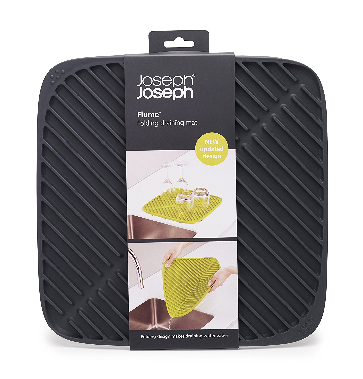 Joseph Joseph Сушарка для посуду маленька сіра Flume Folding Draining Mat | https://grandposuda.com.ua