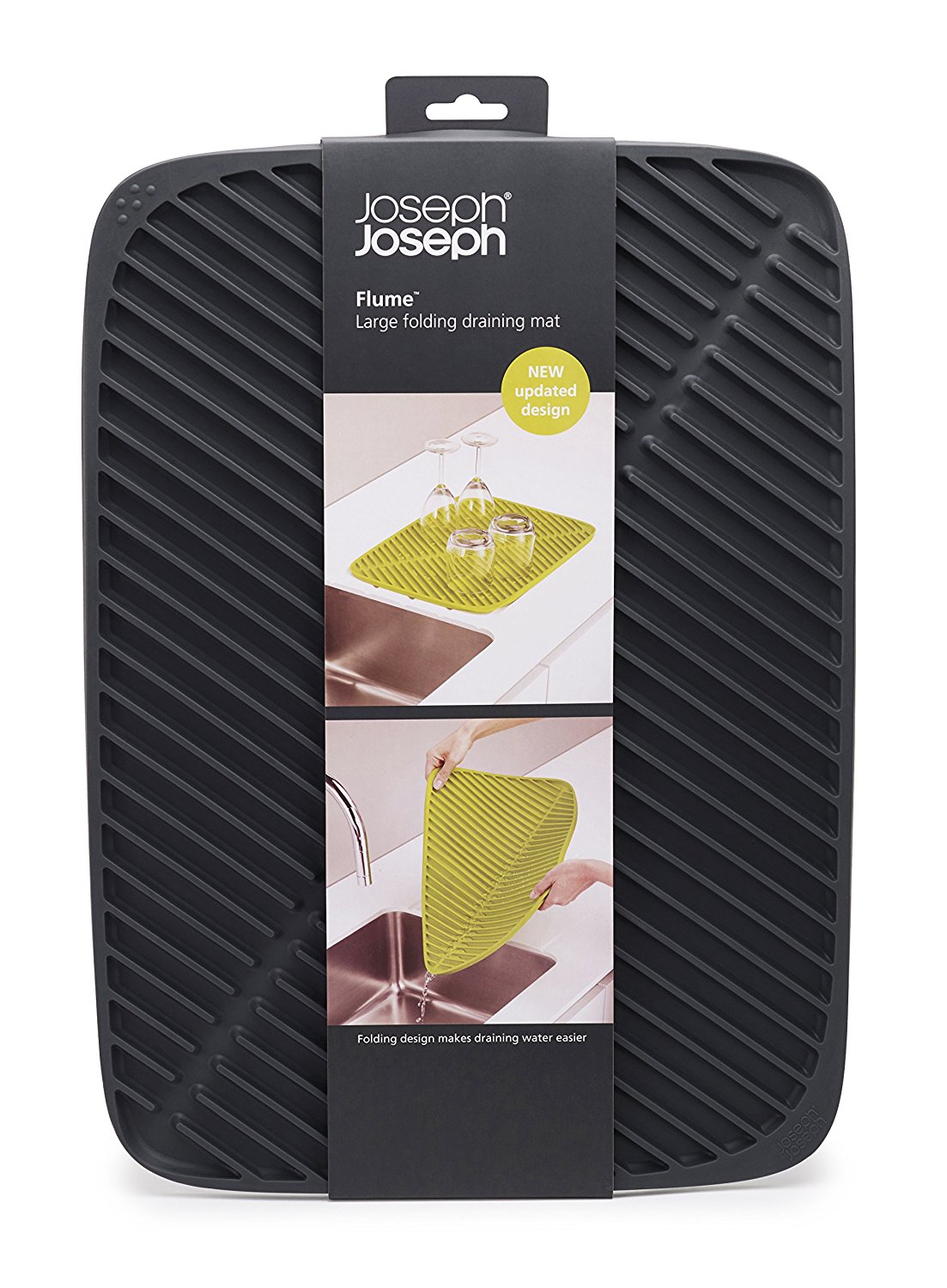 Joseph Joseph Сушарка для посуду велика сіра Flume Folding Draining Mat | https://grandposuda.com.ua