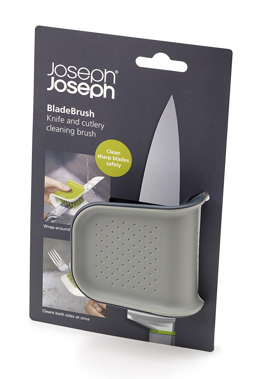 Joseph Joseph Щетка для мытья столовых приборов серая Blade | https://grandposuda.com.ua