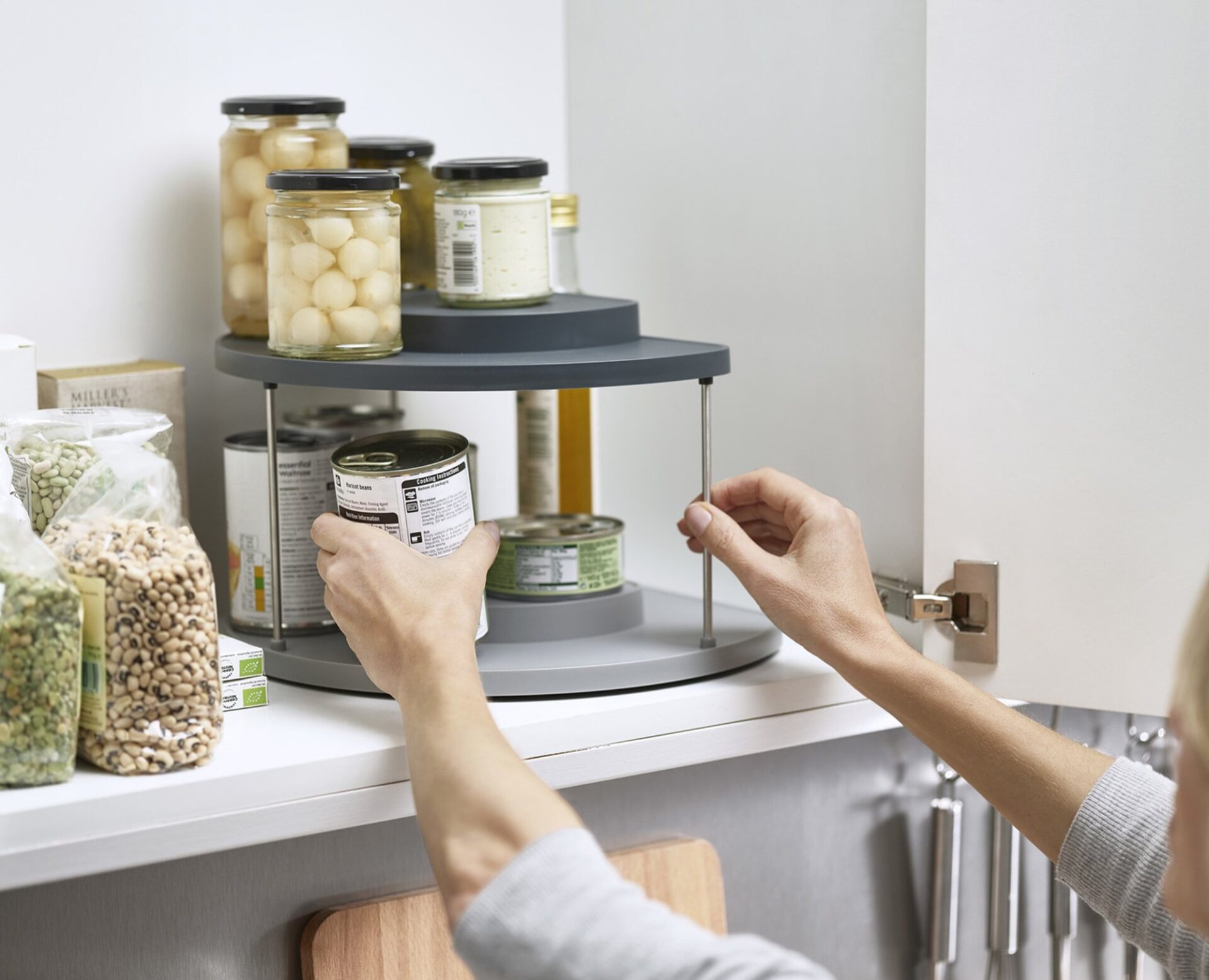 Joseph Joseph Органайзер вращающийся серый CupboardStore | https://grandposuda.com.ua