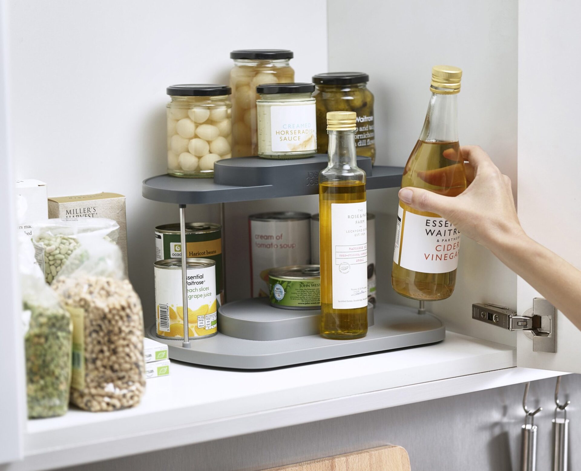 Joseph Joseph Органайзер вращающийся серый CupboardStore | https://grandposuda.com.ua