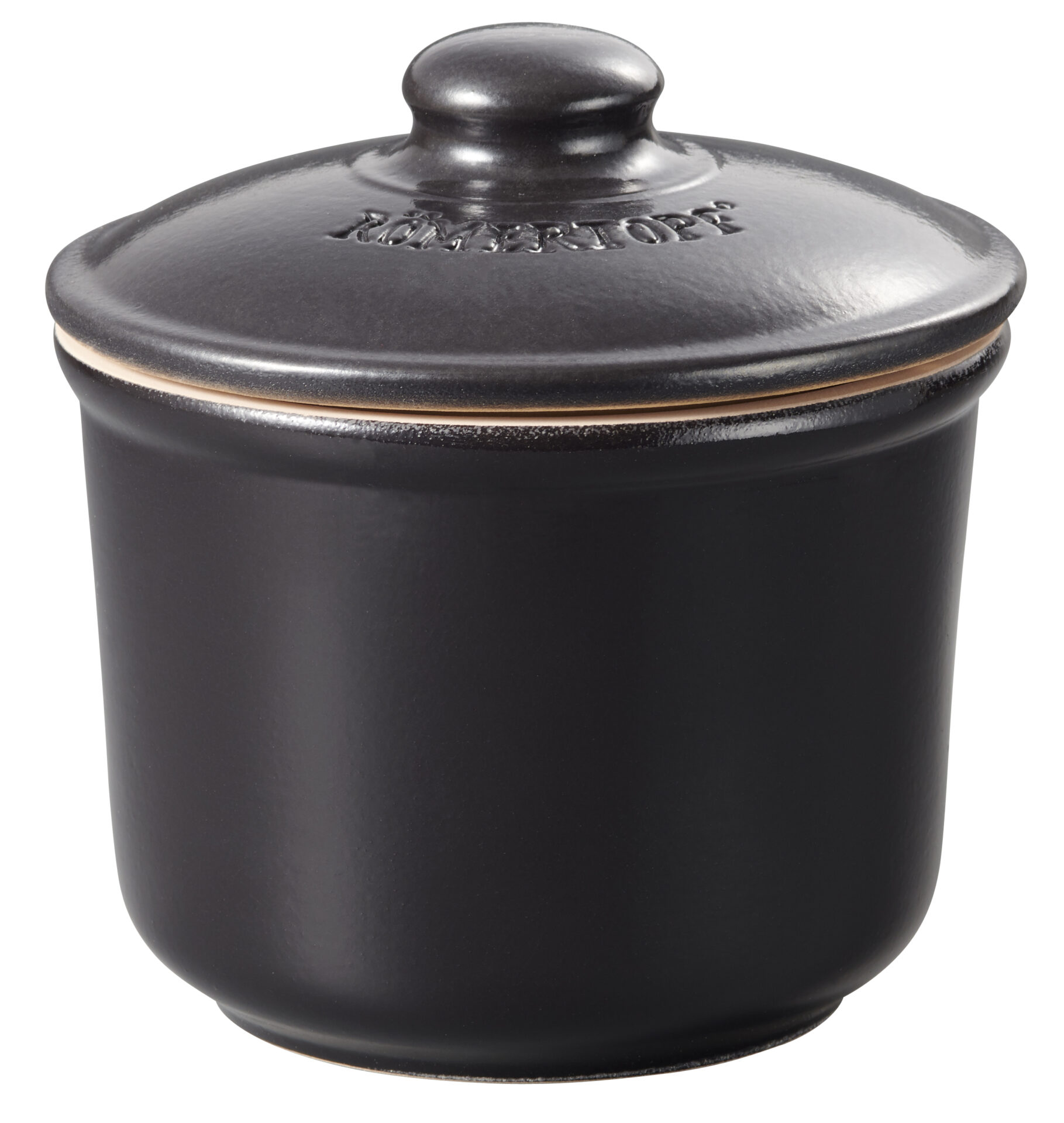 Römertopf Форма для запекания с крышкой маленькая круглая, 12,5 см, черная, BLACK EDITION | https://grandposuda.com.ua