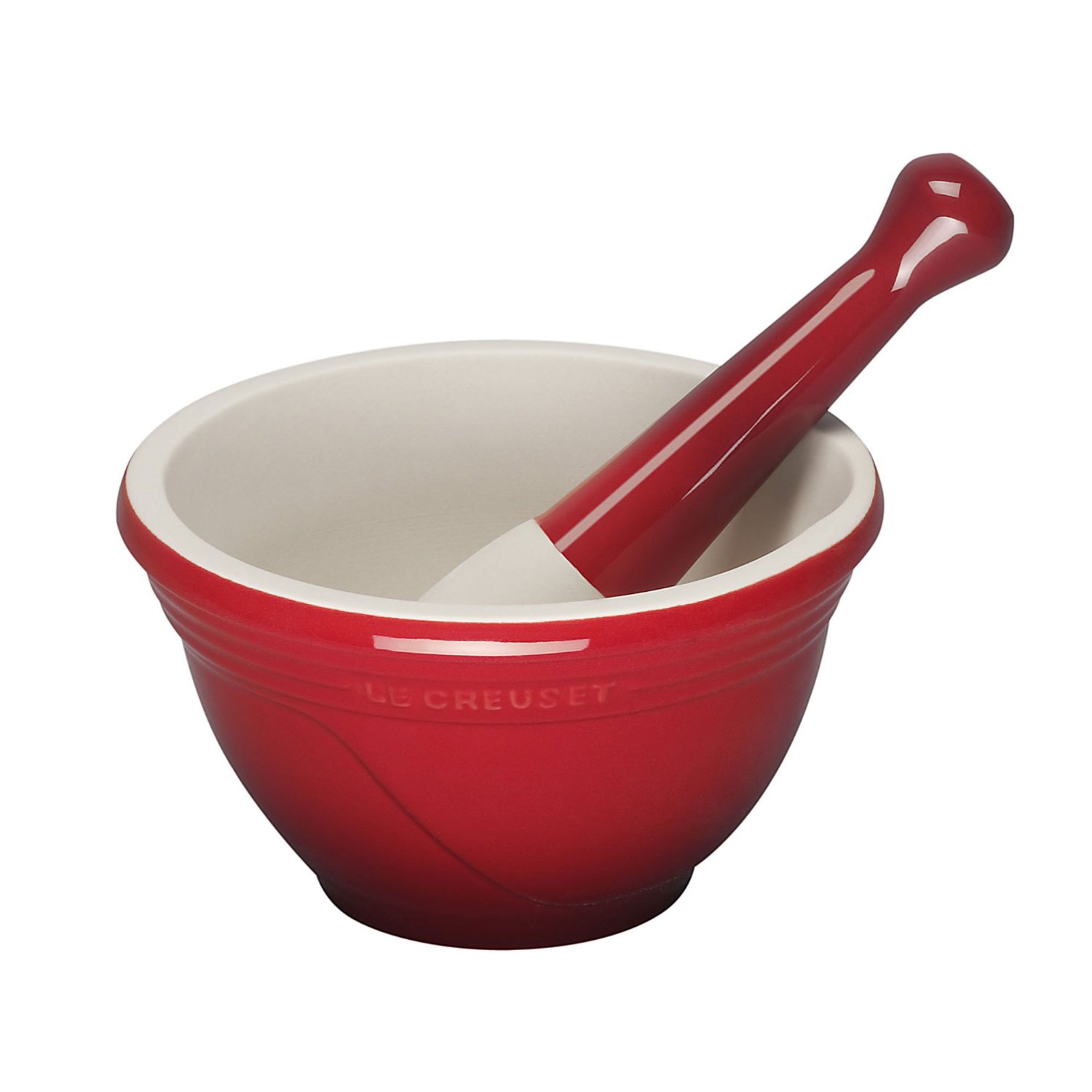 Le Creuset Ступка з товкачем 0,3 л, червона | https://grandposuda.com.ua