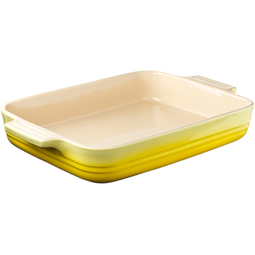 Le Creuset Блюдо прямокутне 32 см, жовте | https://grandposuda.com.ua