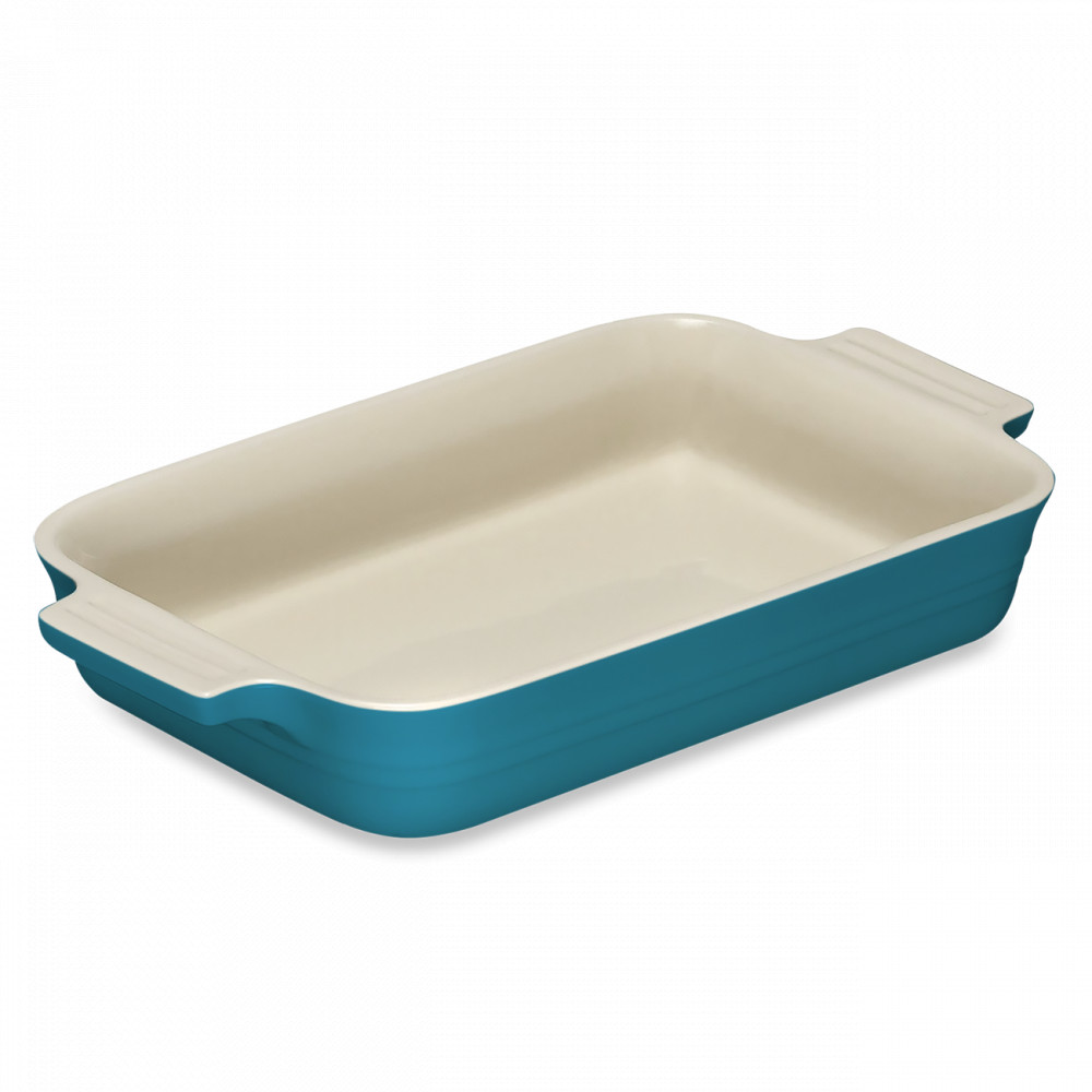 Le Creuset Форма для запікання прямокутна Classic 32 см блакить Deep Teal | https://grandposuda.com.ua
