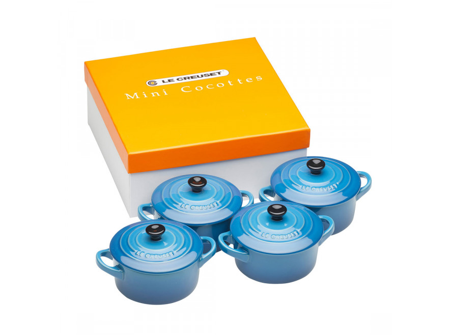 Le Creuset Набор мини-кастрюль / жаровен 10 см 4 предмета, Marseille | https://grandposuda.com.ua
