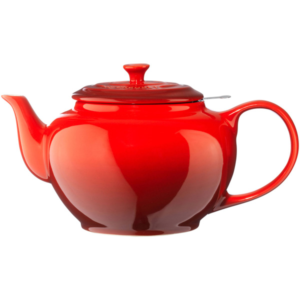 Le Creuset Чайник для заварювання з ситечком 1,3 л, бордовий | https://grandposuda.com.ua