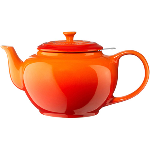 Le Creuset Чайник для заварювання з ситечком 1,3 л, помаранчевий | https://grandposuda.com.ua