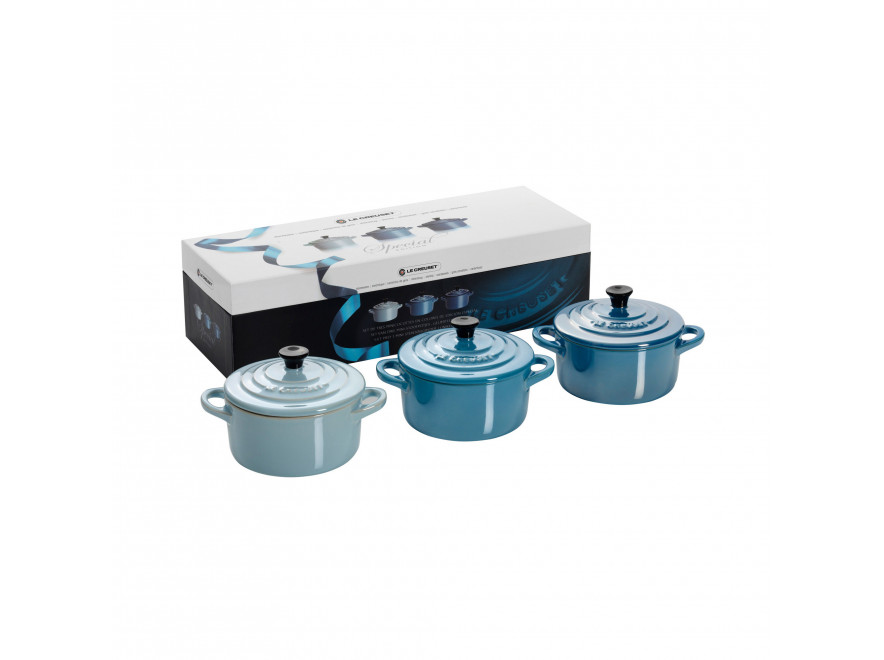 Le Creuset Набор мини-кастрюль / жаровен 3 предмета, 10 см | https://grandposuda.com.ua