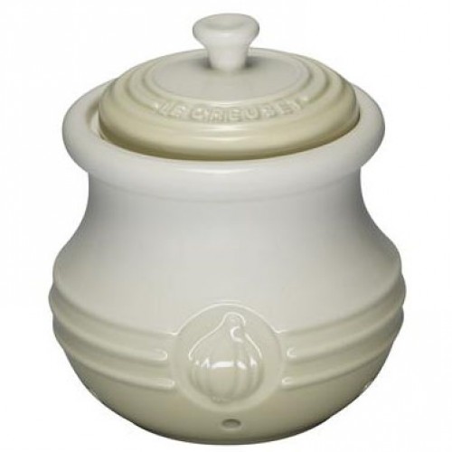 Le Creuset Банка для часнику, кремова | https://grandposuda.com.ua