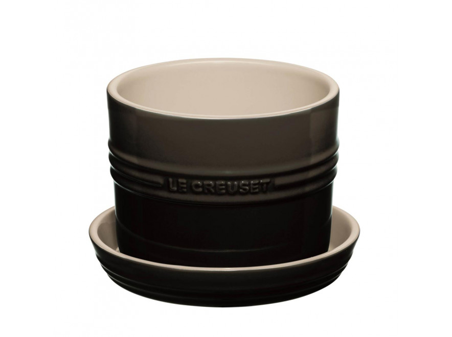 Le Creuset Горщик для кімнатних рослин 13 см чорний | https://grandposuda.com.ua