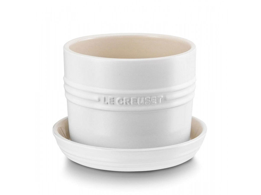 Le Creuset Горщик для кімнатних рослин 13 см Creme | https://grandposuda.com.ua