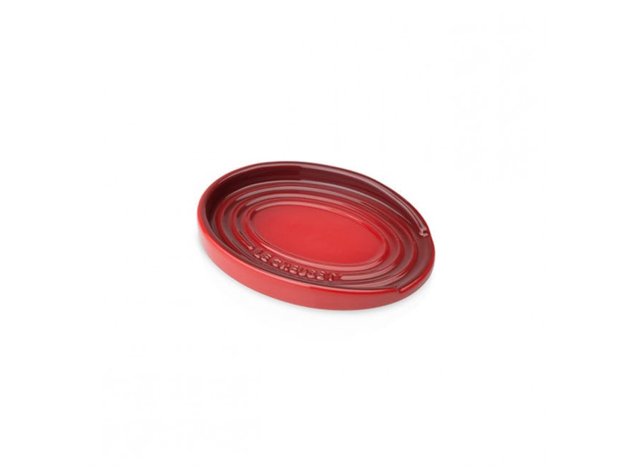 Le Creuset Подставка под ложку овальная красная Cerise | https://grandposuda.com.ua