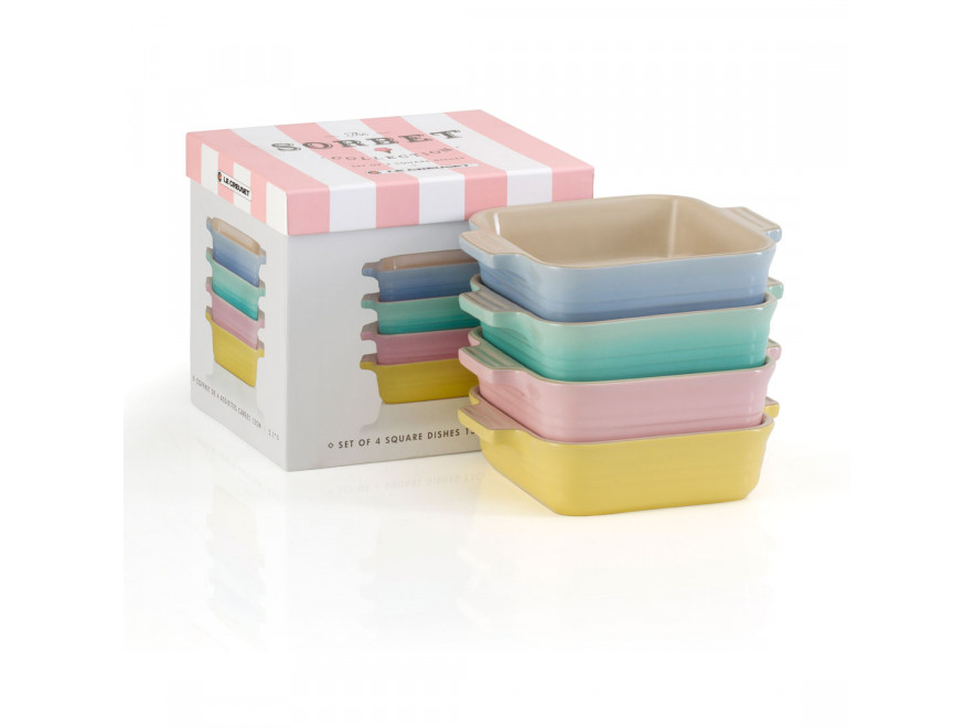 Le Creuset Набір форм для запікання 13 см 4 предмета Sorbet Limited Edition | https://grandposuda.com.ua