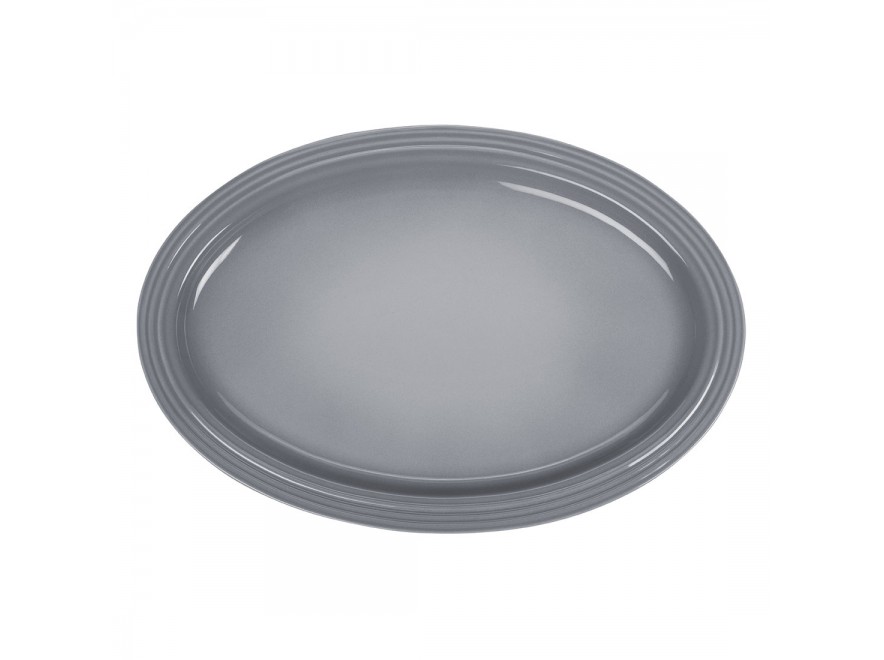 Le Creuset Блюдо сервировочное овальное 46 см, серое Perlgrau | https://grandposuda.com.ua