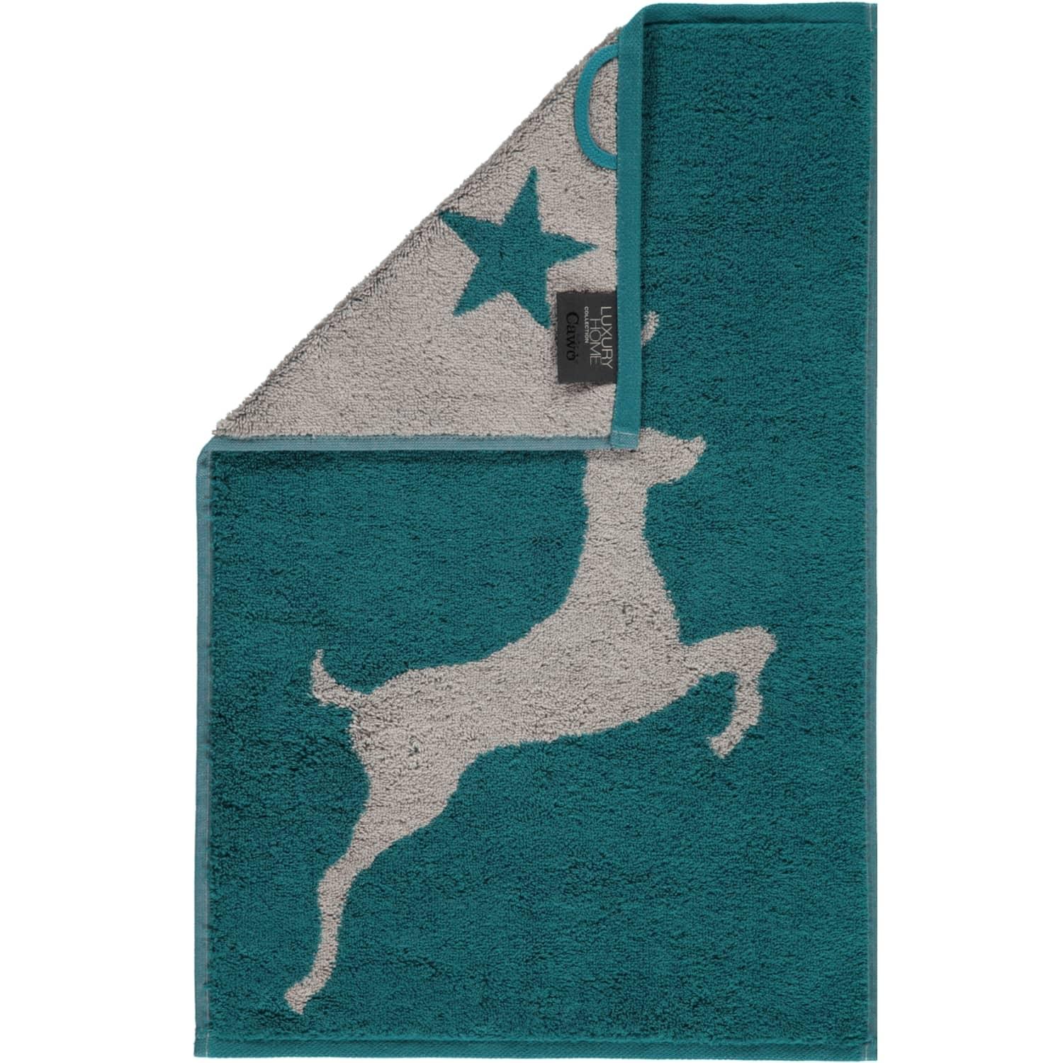 Рушник гостьовий 30 х 50 см Smaragd Deer Christmas Edition Cawo | https://grandposuda.com.ua