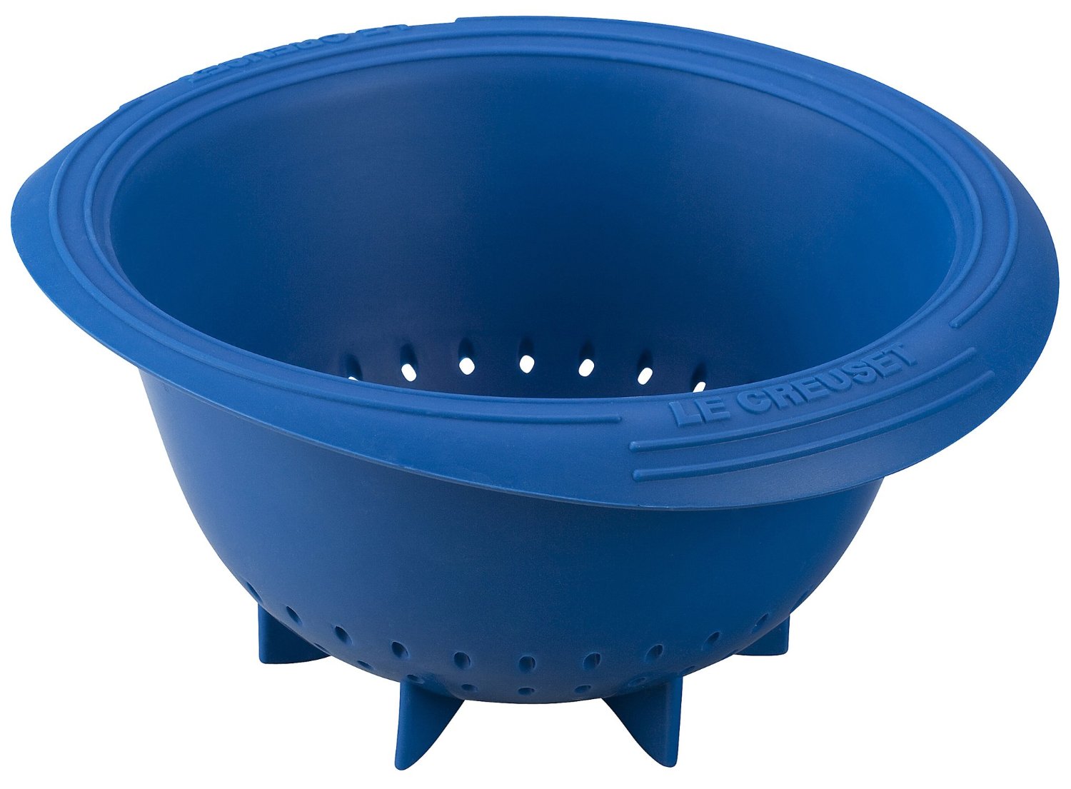 Le Creuset Друшляк силіконовий, синій | https://grandposuda.com.ua