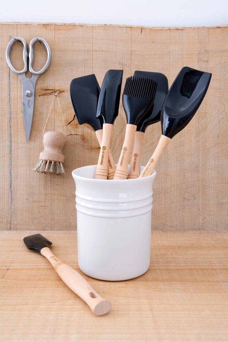 Le Creuset Лопатка-скребок силиконовая, черный | https://grandposuda.com.ua