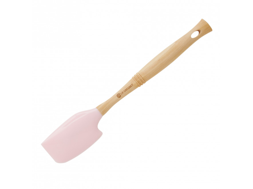 Le Creuset Лопатка-скребок силиконовая 31,8 см Chiffon Pink | https://grandposuda.com.ua