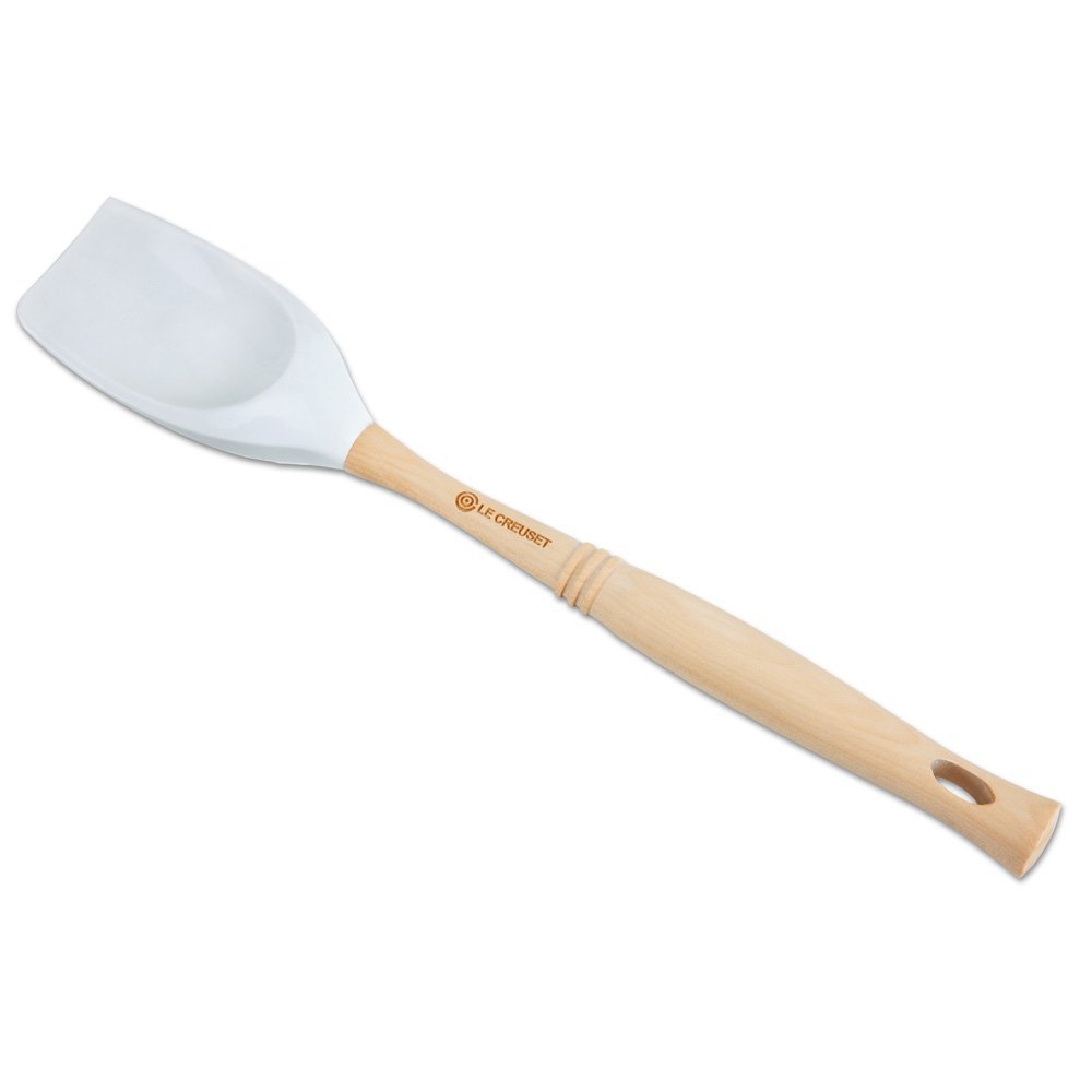 Le Creuset Лопатка-ложка, белый хлопок | https://grandposuda.com.ua