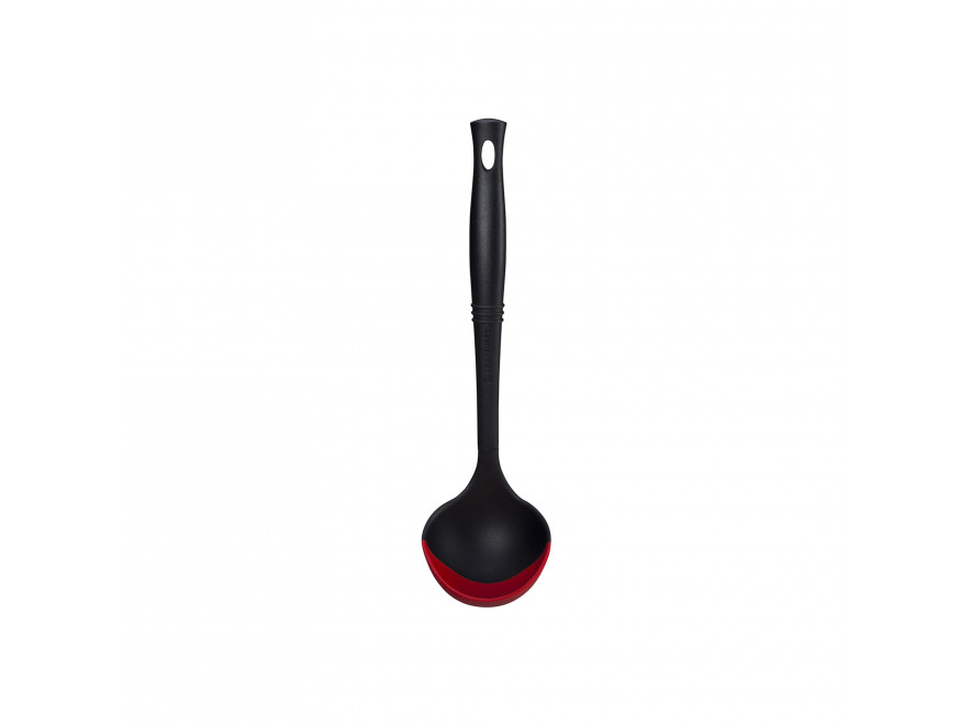 Le Creuset Половник 31,2 cм, черный/красный | https://grandposuda.com.ua