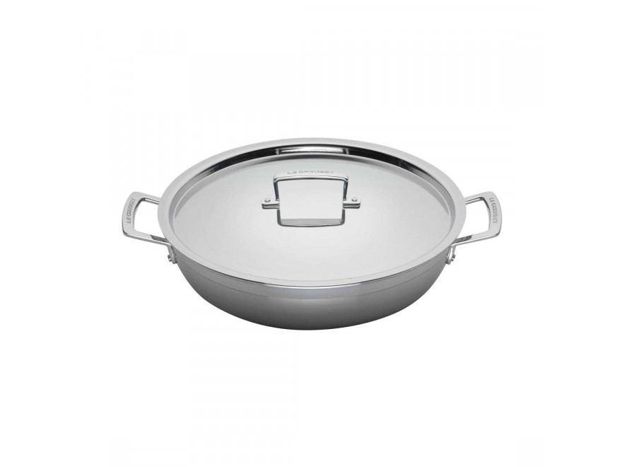 Le Creuset Профессиональная сковорода с крышкой 30 см 3 PLY | https://grandposuda.com.ua