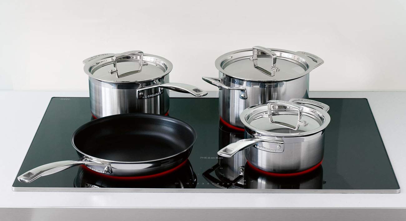 Le Creuset Сковорода с антипригарным покрытием 3Ply 24 см, черный | https://grandposuda.com.ua