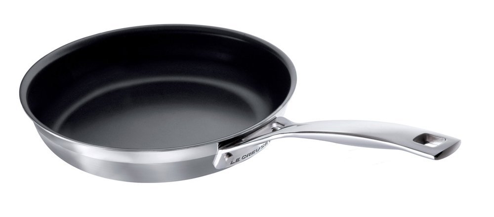 Le Creuset Сковорода с антипригарным покрытием 3Ply 24 см, черный | https://grandposuda.com.ua