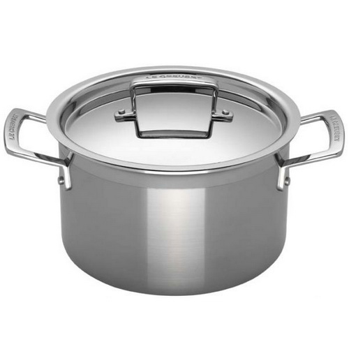 Le Creuset Каструля висока з кришкою 3 PLY, 20 см | https://grandposuda.com.ua