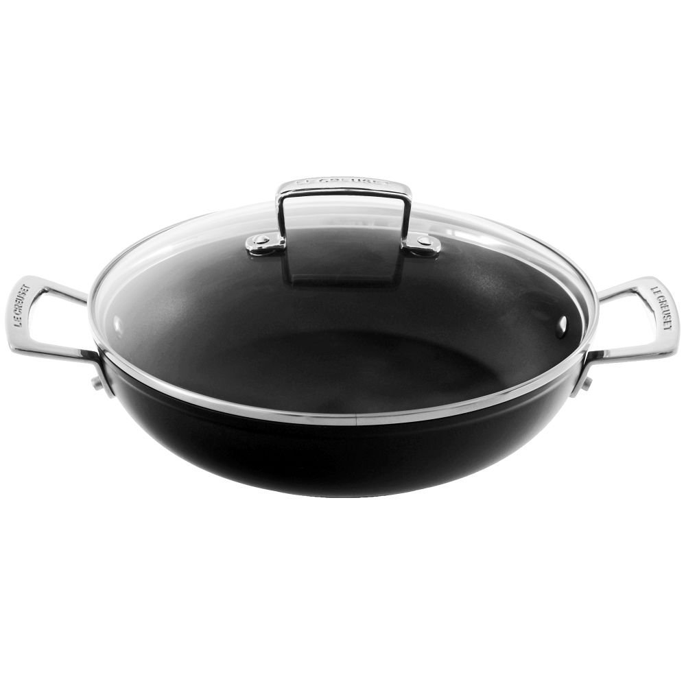 Le Creuset Профессиональная сковорода с стеклянной крышкой 26 см | https://grandposuda.com.ua